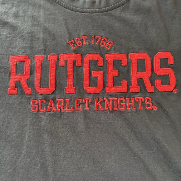 KA Knights Apparel Rutgers Scarlet Knights Embroidered Spellout Tee Men's XXL - Picture 4 of 12